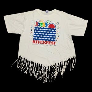 Vintage 90s Riverfest Crop Top